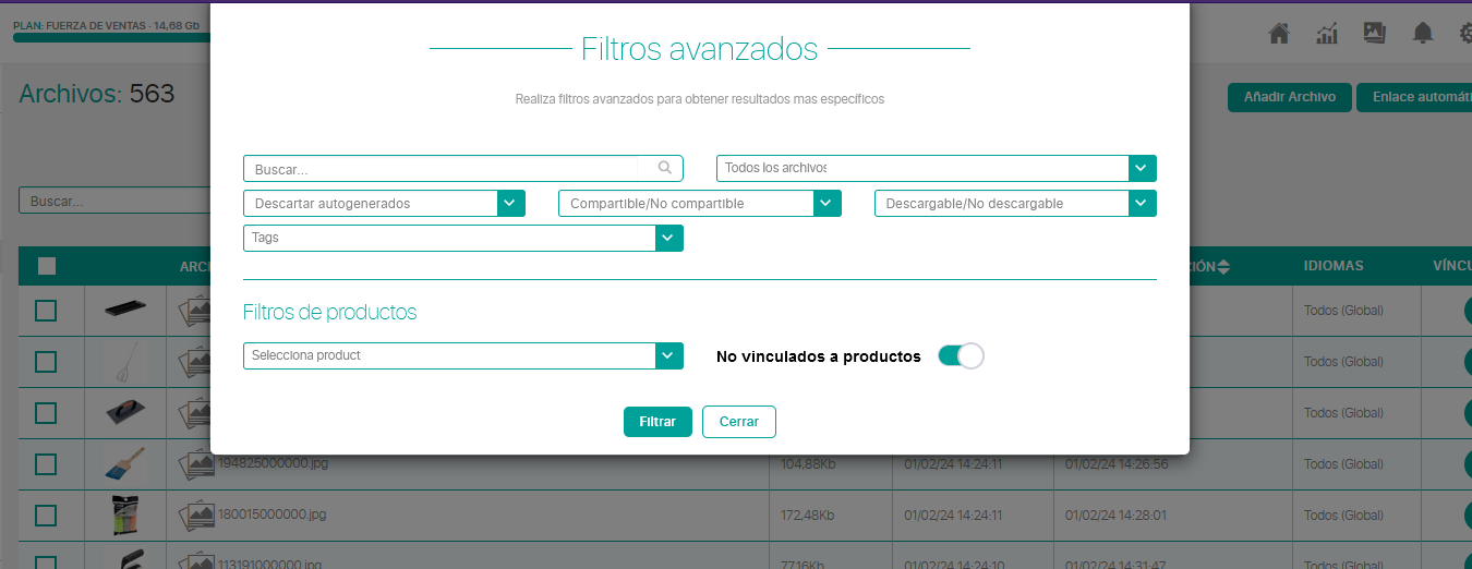 Filtro Avanzado Archivos 1 - CatalogPlayer