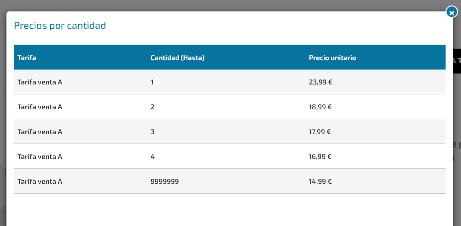 Precios por volumencantidad 2 - CatalogPlayer